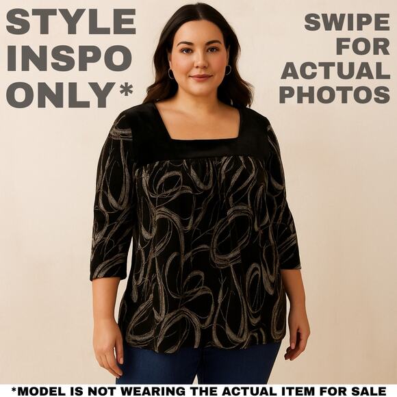 New Vintage Velvet Tunic/Top – ELEMENTZ 0051 - Picture 2 of 7